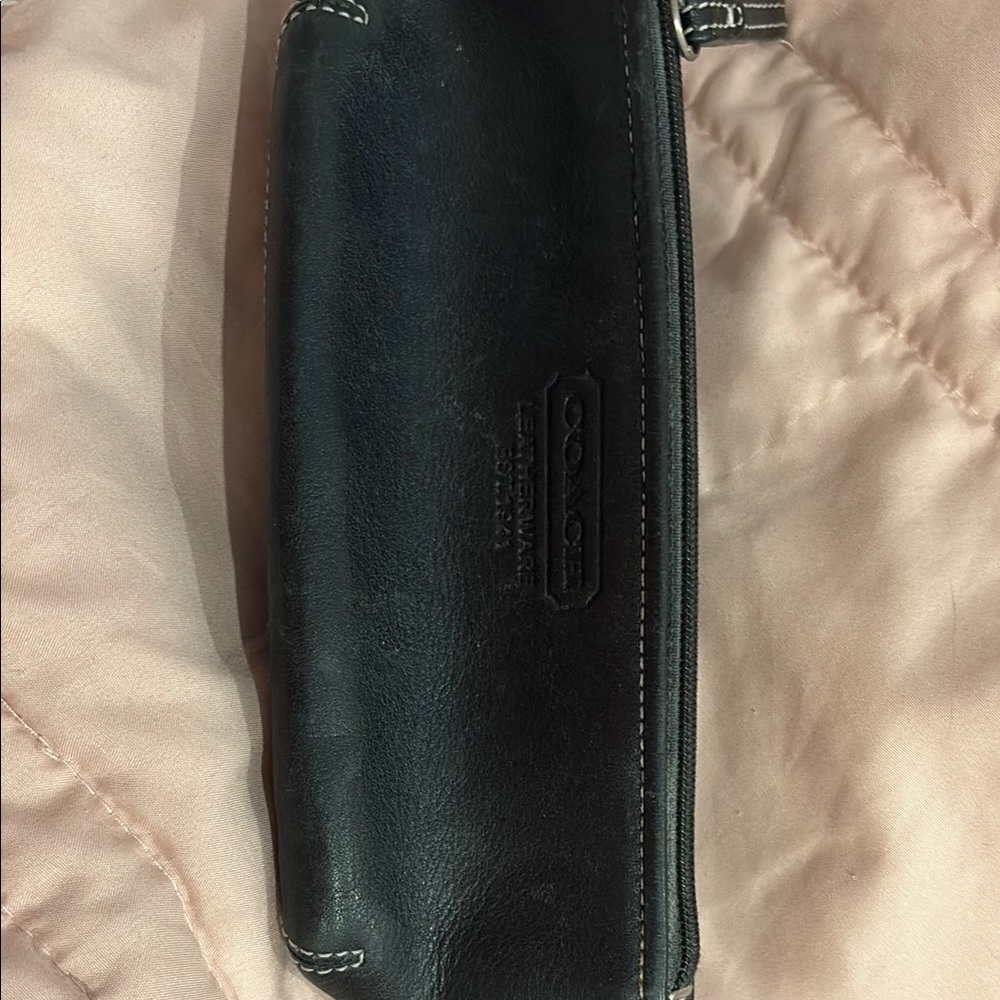 Coach Black Leather Pouch